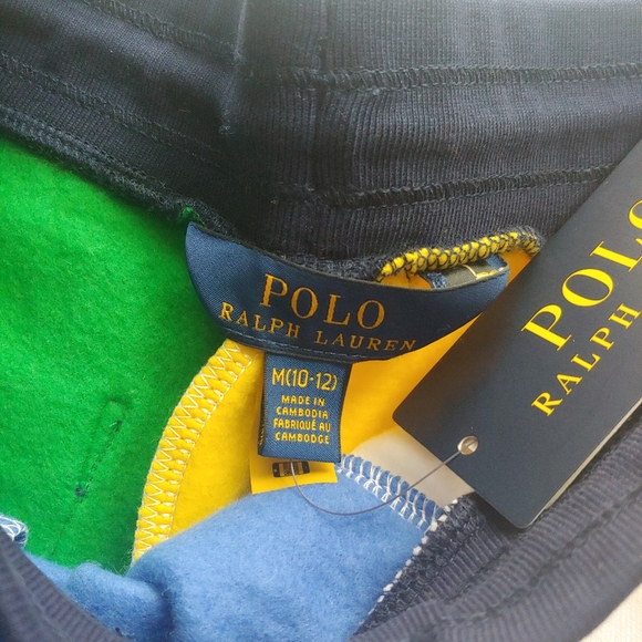 POLO Ralph Lauren NEW Color Block Fleece Shorts - Picture 5 of 7